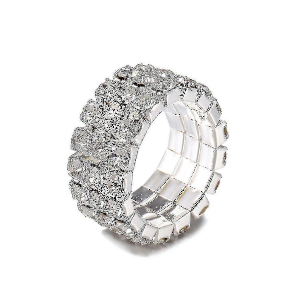4 st set strass brudkvinnor halsband diamantkrage armband örhängen för bröllop