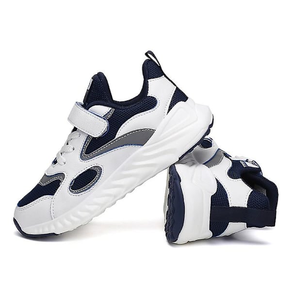 Barn Sneakers Pojkar Flickor Andas löparskor Mode Sportskor K851 Blue 30