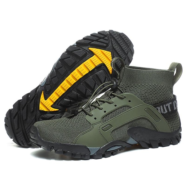 Vandringsskor för män Trailrunning Skor Halksäkra Fitness Promenad Jogging Sneakers 3Cw25 Green 47