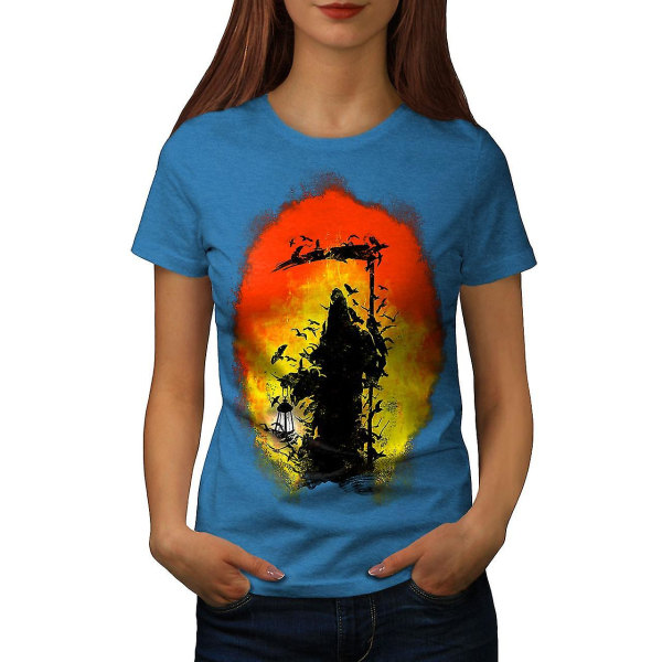 Cool Fantasy Grim Royal Bluet-shirt för kvinnor L