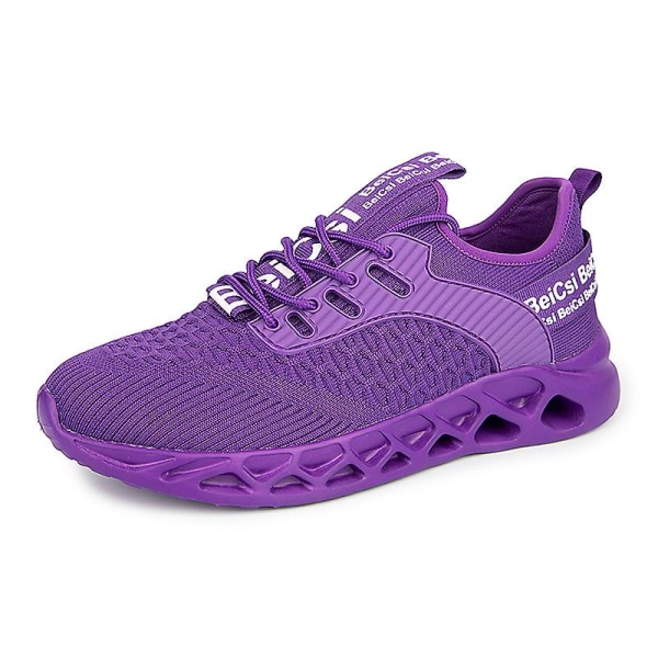 Herrsneakers löptennisskor Lättviktsventilerande Sport Athletic 3C013 Purple 47