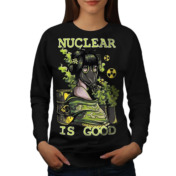 Nuclear Is Good Horror Women Blacksweatshirt | Wellcoda L