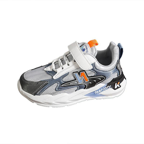 Barn Sneakers Andas löparskor Mode Pojkar Flickor Sportskor 3Au8909 Gray 34
