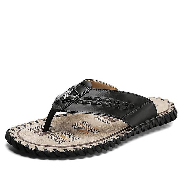 Herrtofflor Halkfria sandaler Mode Strandskor för kvinnor 7285 Black 48