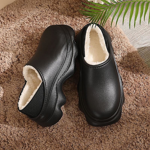 Dambomullstolfflor Modesandaler Utomhus Halkfria inomhusskor Yj2024 Black 40-41