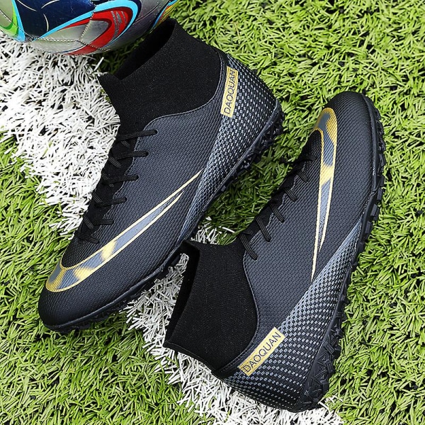 Fotbollsskor för män Aldult Fotbollsskor Grästräning Sport Skor Sneakers 3C2150 Black 43