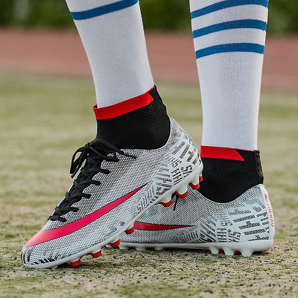 Fotbollsskor för män Spikes Fotbollsskor för ungdomar Ankelstövlar Athletic Sneaker 3C32736G Gray 36
