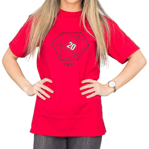 The Big Bang Theory Sheldon Cooper 20-sidig tärning D20 Röd t-shirt för vuxna S