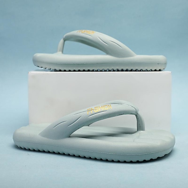 Strandtofflor för män Modesandaler Utomhus Halkfria inomhusskor 3B2811 Gray 44-45