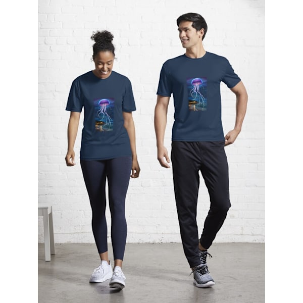Elektrisk nattaktiv T-shirt Navy 3XL_Front