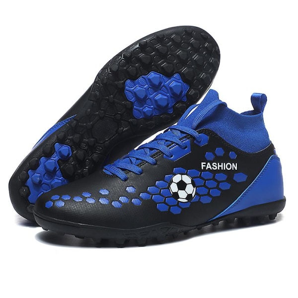 Fotbollsskor dam Spikes Fotbollsskor för ungdomar Stövlar Atletisk Sneaker 3C20218 Blue 35