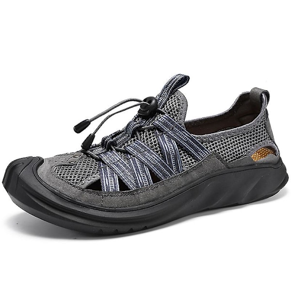 Herrsandaler Casual Andas Mesh Skor Strandskor 923 Gray 43