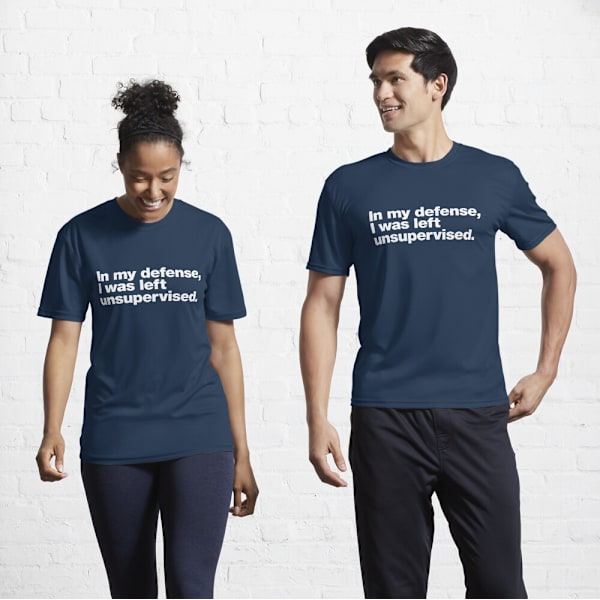 Till mitt försvar lämnades jag utan uppsikt. Aktiv T-shirt Navy L_Front