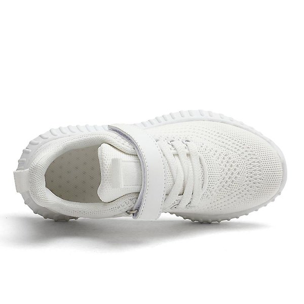 Barn Sneakers Andas löparskor Mode Pojkar Flickor Sportskor 3A806 White 34