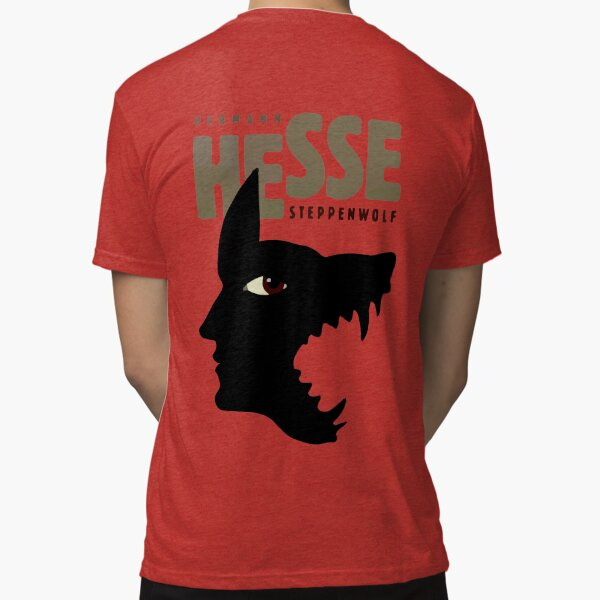 Hermann Hesse Tri-blend T-shirt Red L_Back