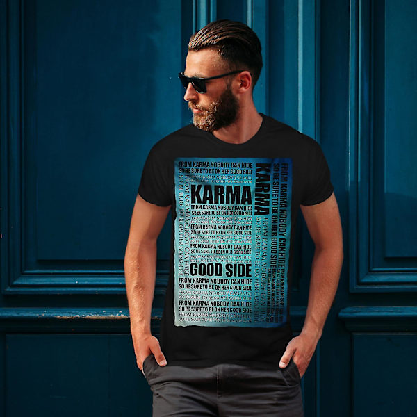Karma Hide Saying Men Blackt-shirt 3XL