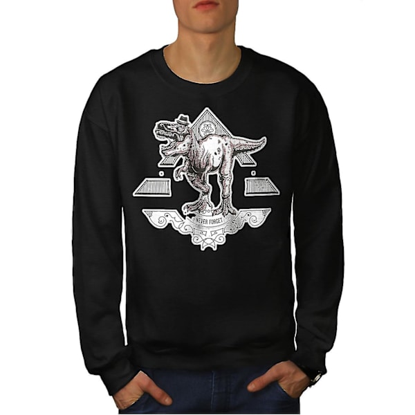 Dinosaur Beast Men Blacksweatshirt | Wellcoda M