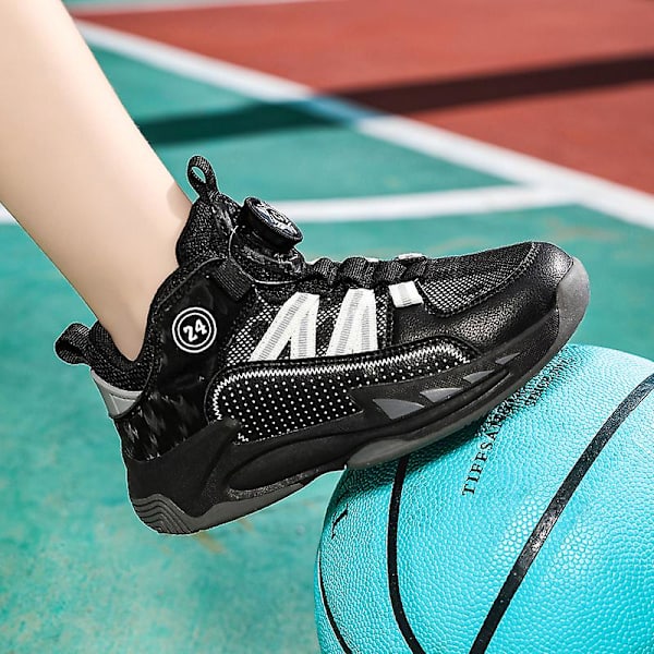 Barn Basketskor Mode Flickor Sneakers Andas Sportskor 3Al813 Black 34