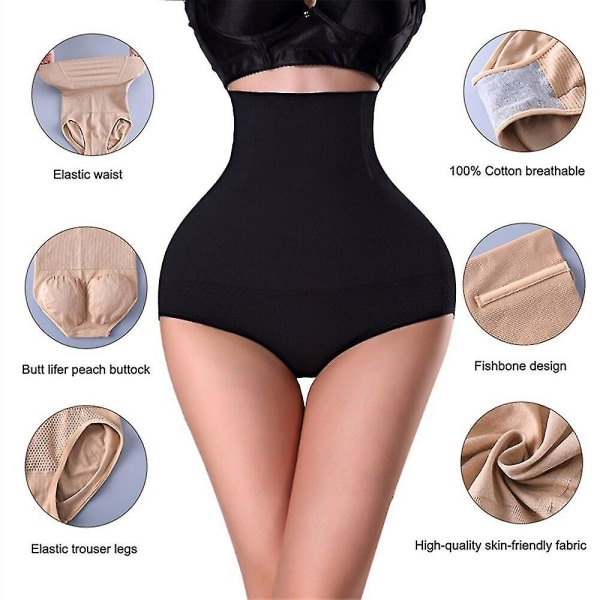 Butt Lifter Body Shaper Gördel Byxa Stringkalsonger För Dam Waist Trainer Trosor Magkontroll Shapewear,beige XS S 40 to 50kg