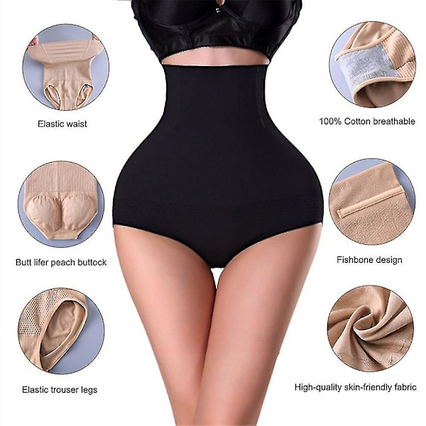 Butt Lifter Body Shaper Gördel Byxa Stringkalsonger För Dam Waist Trainer Trosor Magkontroll Shapewear, grå XS S 40 to 50kg