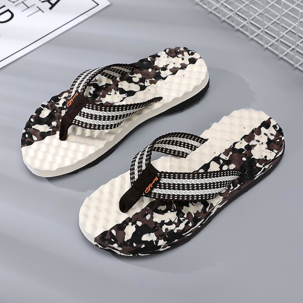 Flip-flops herrtrosor Sandaler Komforttofflor för stranden 3Cx1667 Brown 41