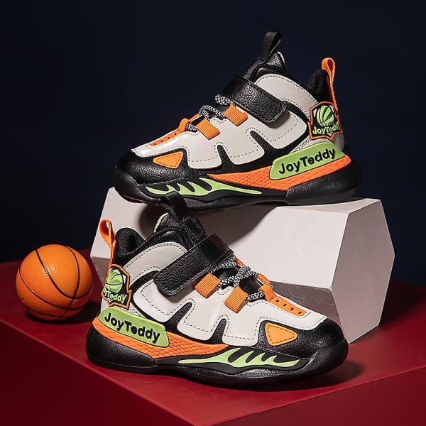 Sneakers för barn Andas löparskor Mode Sportskor för pojkar Flickor 3Akq1652 BlackGreen 35