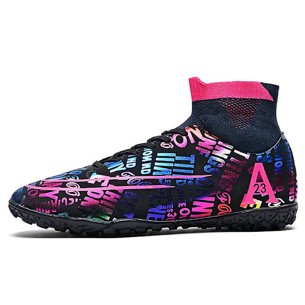 Fotbollsskor dam Spikes Fotbollsskor för ungdomar Stövlar Atletisk Sneaker 3C338 Black 44