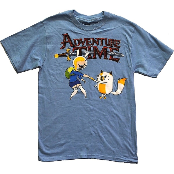 Äventyrstid med Finn och Jake Fiona och t-shirt för män, blå, S 3XL