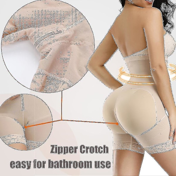 Kvinnor Slimming Body Shaper Seamless Butt Lifter Bodysuits Push Up Shapewear Underkläder Korsett A NUDE m