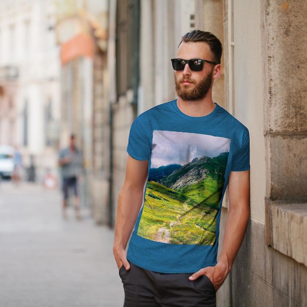 Mountain Top Field Men Royal T-shirt S