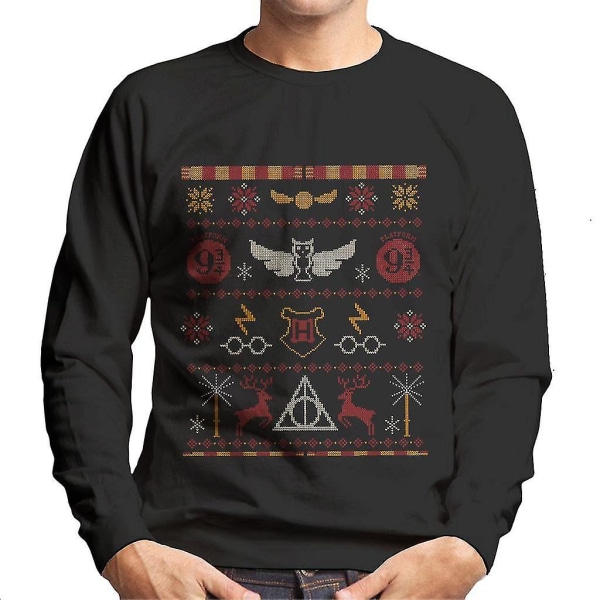 Harry Potter Christmas Platform Nine And Three Quarters Herrtröja X-Large