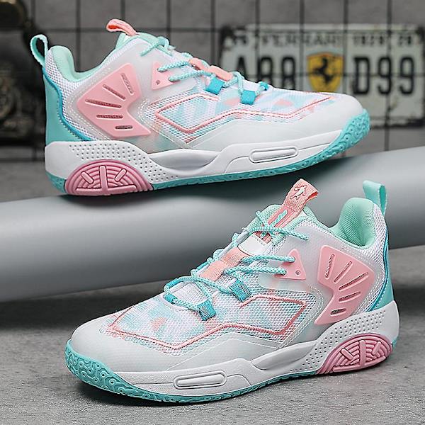 Basketskor för män Andas Sneakers Löparskor 3A736 Pink 41