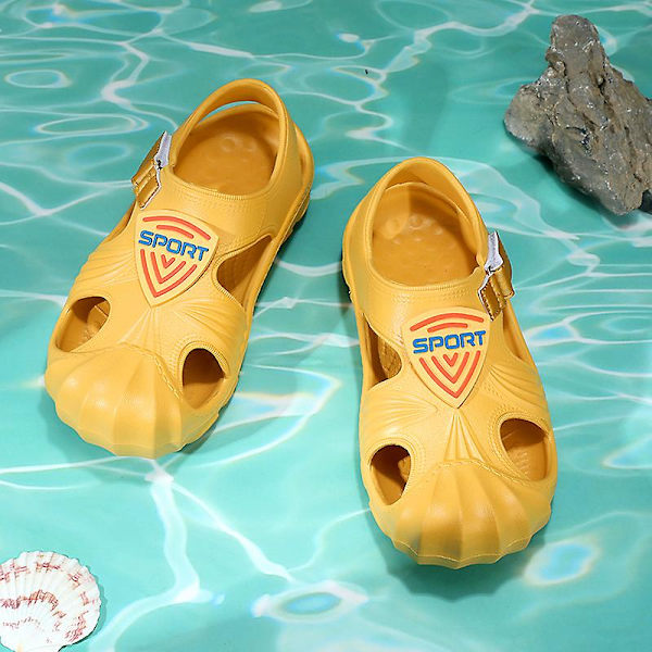 Strandtofflor för barn Modesandaler Utomhus Halkfria inomhusskor L08Jt Yellow 34