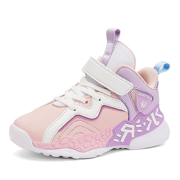 Basketskor för barn Mode Halkfria sneakers Andas sportskor A02 Pink 34