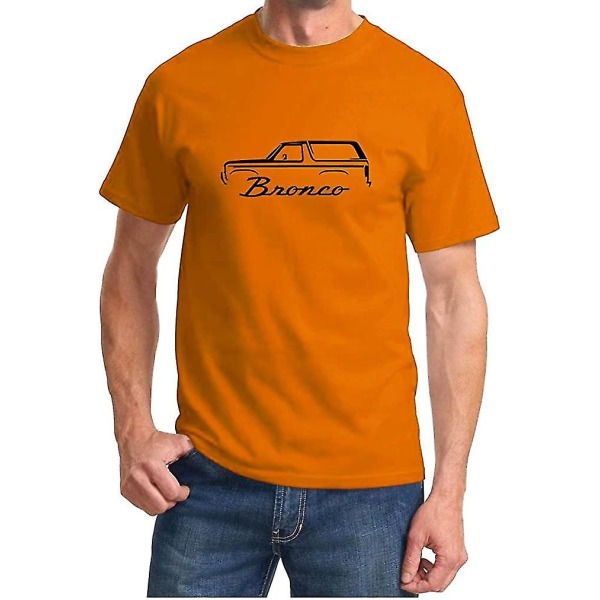 1980-86 Ford Bronco Classic Outline Design T-shirt 3xl Orange M