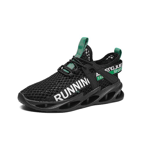 Promenadskor för män Andas Flying Woven Mesh joggingskor Halkfria sneakers 3Cz1139 Black 41