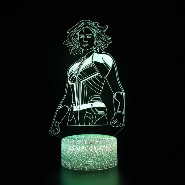 3D-lampor med fjärrkontroll, LED-lampa 16 färger Ljus Dimbar Touch Switch USB / batteriinsats, Bi