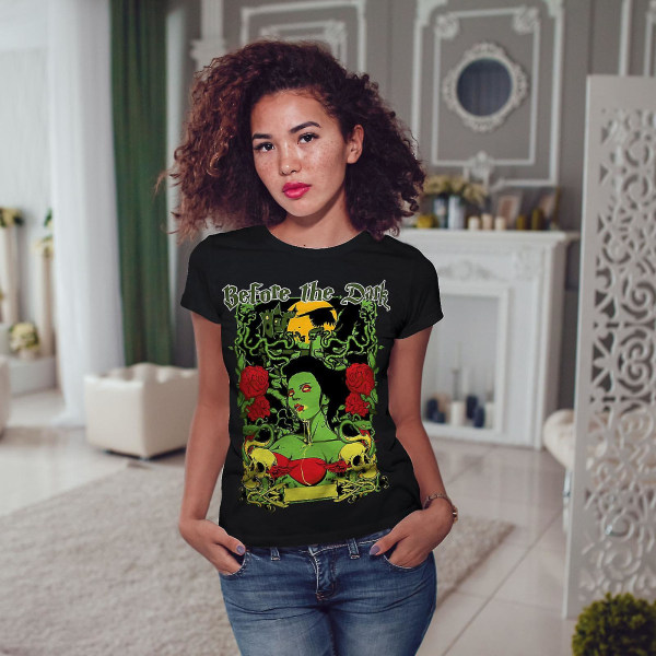 Before Dark Rose Kvinnor Blackt-shirt XL