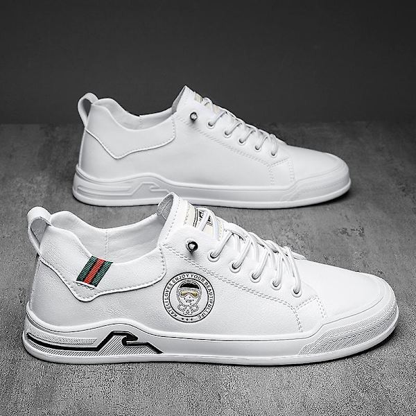 Casual för män Läder All-Match Skor Modeskor Fr2167 White 44