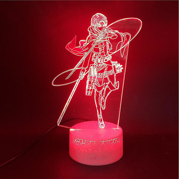 Attack On Titan 3d Nattljus Mikasa·ackerman Led Nattlampa