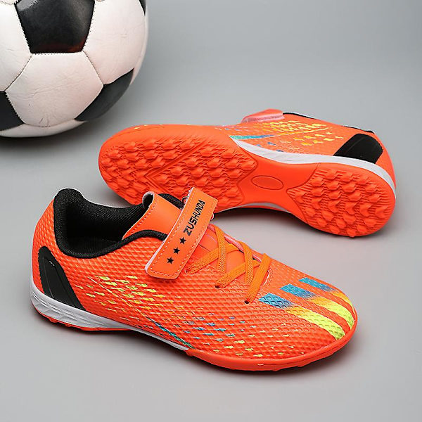 Fotbollsskor för barn Spikes Fotbollsskor för ungdomar Ankelstövlar Athletic Sneaker 3C6623 Red 30