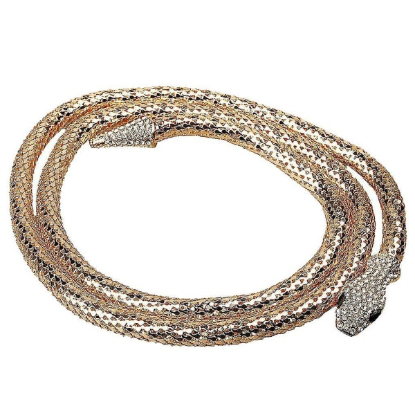 2xpunk Snake Rhinestone Choker Statement Halsband Midjetröjakedja 2 Pcs