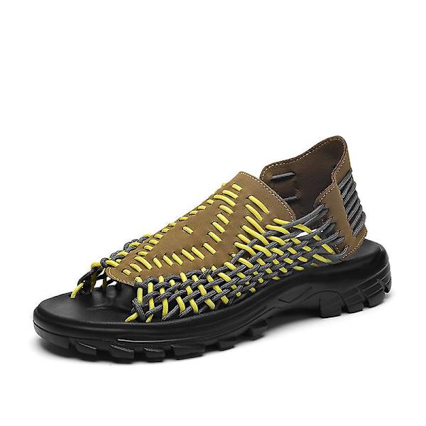 Herrtofflor Sommarmode Sandaler Mode Strandskor A20188 Yellow 41