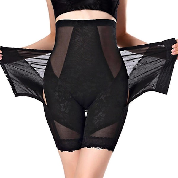 High Waist Shapewear Power Shorts Kompression High Waisted Body Shaper Trosor Shapewear Dam Magkontroll Höftlyftsbyxor, svart M