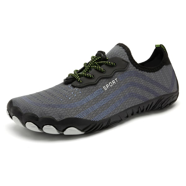 Män Aqua Skor Barfota Simskor Dam Sport Skor Vatten Sneakers 228 Gray 36