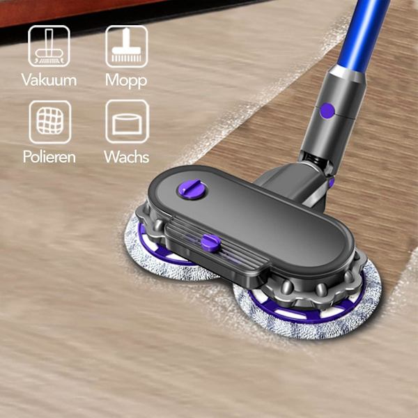 Elmopp för Dyson V7 V8 V10 V11 V15 Dammsugare Dual Spin Mopp