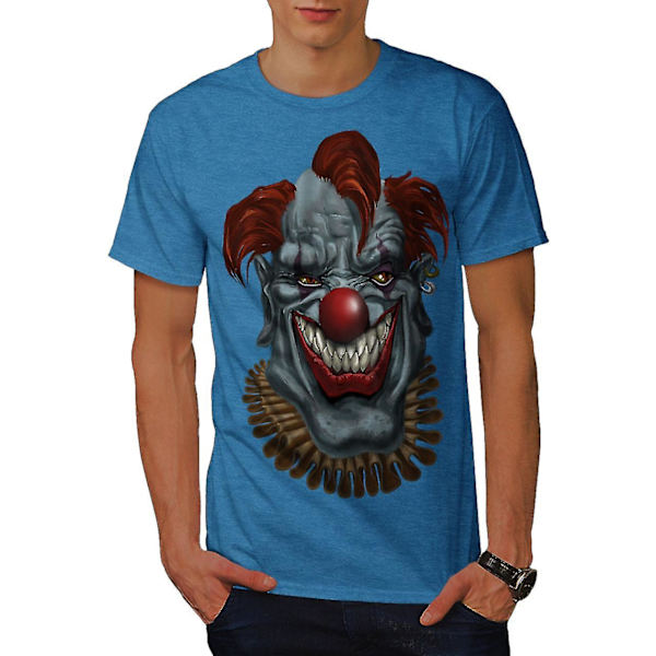 Skrämmande skräckclown Skrämmande män Royal Bluet-shirt S