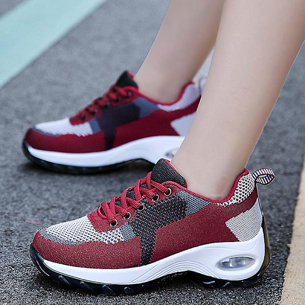 Damsneakers Andas löparskor Mode Sportskor 3A917 Red 41
