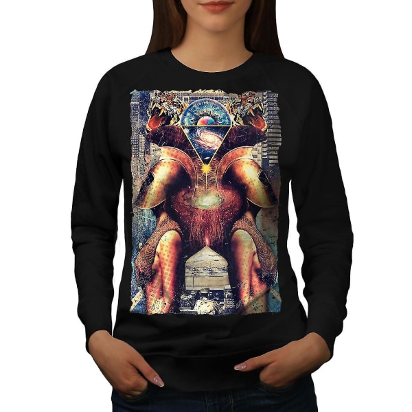 Gladiator Girl Fashion Women Blacksweatshirt XL