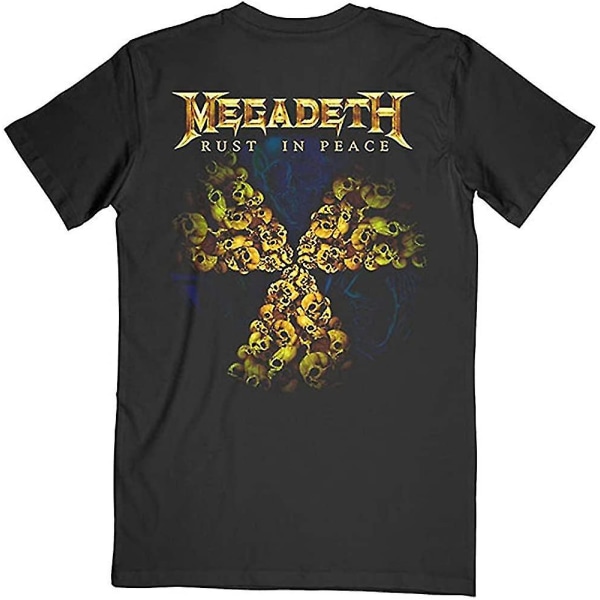 Megadeth Rust In Peace 30-årsjubileum för män (baksida print) Slim Fit T-shirt Svart M